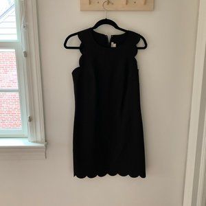 J. Crew Factory Black Scalloped Dress